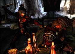 Skyrim. :D 

AWW YEAH I GET TO BE A DARK BROTHERHOOD ASSASSIN~! 8D

(Not actually my charrie in the picture. XDD)