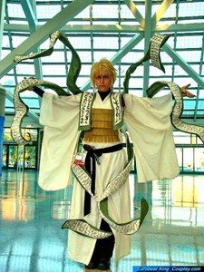 Genjo Sanzo from Gensoumaden Saiyuki. This guy really went all out.



