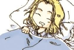 *walks into bedroom, finds France asleep in bed*........*smirks* Ohonhonhonhon~ *sneaks over and gets in bed beside him, careful not to wake him. Then cuddles close to him* You're not going anywhere my little Francey-pants~


...actually....I would probably start having a panic attack. "OMG France is real and in my bed!!! <333"