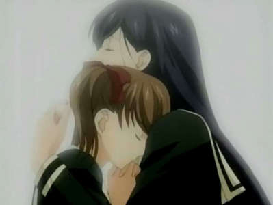 Maria-sama Ga Miteru. I'm being ultimately and completely serious here. There was not a single kiss but there didn't need to be. I laughed, I cried (not really but the average person would), and my heart felt as warm as a fuzzy little puppy <3 I could tell what happens in every episode (although not really in order). It's so beautiful and although some of the dialogue is cliche it doesn't bother me at all whatsoever.