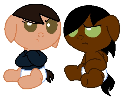My OC's Kurt and Trixibelle (Kurt is orignally from glee I got bored so made a pony verson)