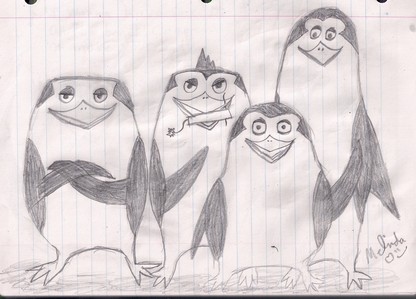  Penguins! :D It`s like the only thing I know how to draw though... -_-