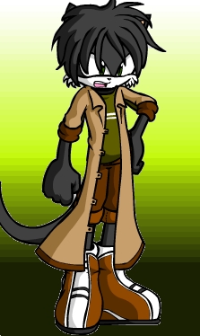  Name: Nigrum Borgia Age: 17/18 (not really decided yet..) Gender: Male Nicknames: N/A Species: hurón, ferret Personality: Quiet, but sticks up for people he likes/loves (at that point, BOY, is he vicious!) Good, Bad o Neutral: Bad Sexuality: Straight Weapons/Powers: He's got slight telekinesis powers, basic mind-controlling, guns, knifes, etc. Part: Enemy heroes THINK is the real enemy Single o in a relationship: Um...he fancies someone, but for the moment, Single. I only have this pic of him at the moment. I'll subir a better one later;