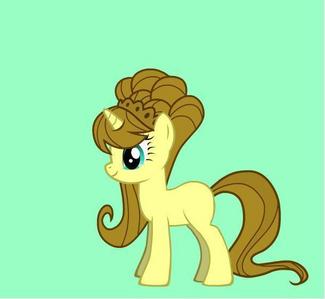 MY personal pony!
Name: Chocolate Swirl 
Gender: Mare 
Type of creature: Unicorn 
Size: Like all the other ponies  
Personality: Generous, kind and funny 
Ability: Helps everypony see the colorful rainbow of life 
by letting them smile!