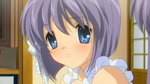  Ryou Fujibayashi from Clannad can sometimes be shy.