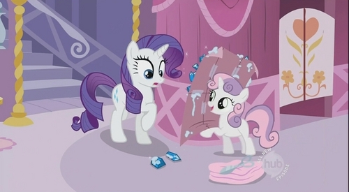 Mine Rarity, but not from the mane 6:
- Sweetie Belle
Because she' s Rarity' s sister and she is cute!!