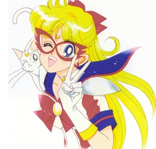 Sailor V from Sailor Moon wears a mask..well it's partially a mask..I think :p