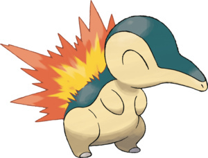 I adore Cyndaquil :3. He, as well as Totodile, has always been my favourite. They are cute and their final evolutionary forms are gorgeously designed. Plus, they are pretty kickass all grown up.