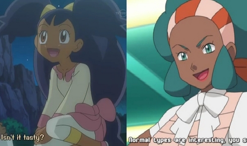  Hmm..I can think of two Iris and Aloe-san from Pokemon Best Wishes.