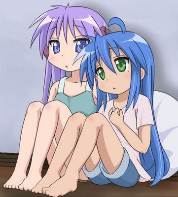  Konata and Kagami from Lucky Stay! ^3^ one of the very few yuri pairings I actually like (the only other one being Yoruichi x Soi-fon from Bleach)