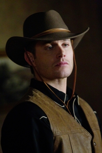  OMG! There are so many mga litrato of Jensen in disguise on Supernatural! But I chose him as a cowboy in the episode Frontierland...It was his most sexy disguise ever!