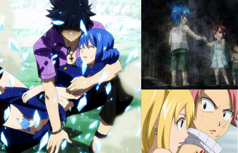 NaLu is the best!

they might be just friends so far but they have s shot at actually getting together. that's 'cuz Natsu cares so much for Lucy, he did dig up a whole tree for her. (i know it was a filler)
i think Lucy has a little crush on Natsu. but i wouldn't say he feels the same for her [i] yet. [/i] since he probably doesn't understand that kind of love completely yet but i believe he will.

ofc i ship Jerza.
in the beginning i thought he was a heartless jerk, 'till the truth came out. that moment when he only remembered Erza was the most epic moment of them all.
Erza obviously have feelings for him so no need to speculate about that.

Gruvia also ^^
as everybody knows, Juvia has a huge crush on Gray. but what about him?
i think that he doesn't like her like that. at least not yet. but he is usually the only one thinking about her when no one else does.
at the same time he probably thinks she's a bit annoying :))

these are my favourites ^^