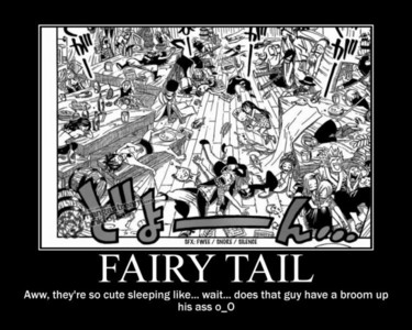 Fairy Tail
and yes, the guy with the broom really is there :))