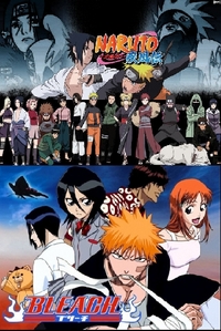 Bleach and Naruto Shippuden.
I cant choose between the two of them! <3