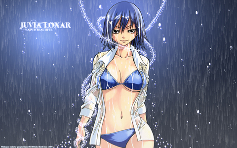  I have tons of 아니메 crushes. One being Juvia from Fairy Tail