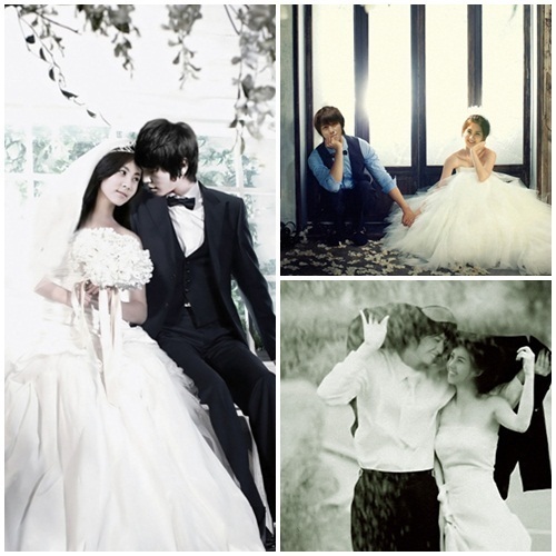  Mine is Seohyun and Yonghwa (There Wedding photo^^)