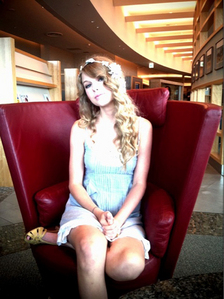  here is Taylor sitting.:}