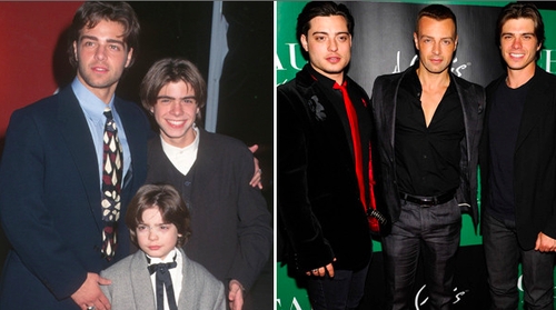  Matthew with his brothers then & now.