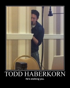  If it's a sexy voice in domanda then it was [i]obviously[/i] Todd Haberkorn. [b]Obviously.[/b]