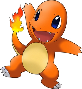 Charmander, so cute, and evolves into one of my favorite pokemon