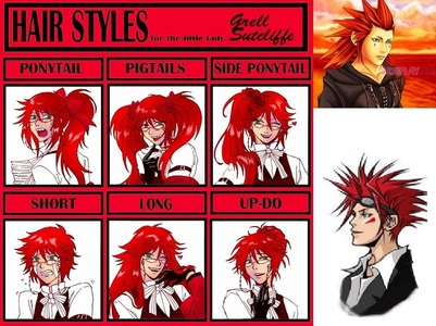  I 사랑 red heads... Grell from 흑집사 Axel from Kingdom Hearts Reno from Final 판타지 VII