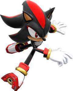 SHADOW THE HEDGEHOG! He's from the Sonic The Hedgehog series and is Sonic's arch-rival. He first appeared in Sonic Adventure 2 for the Dreamcast(it was later made into Sonic Adventure 2:Battle for the Gamecube). I like him because he does his own thing, no matter what anyone says(an antihero,lol!).And I also think he looks simply adorable.^.^ So sue me.          