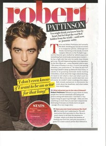  Mine of Robert Pattinson from inside the pages of Seventeen magazine.