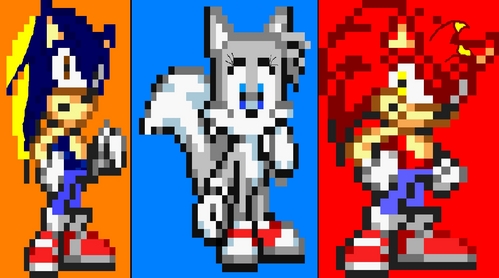  1: Glitch The Hedgehog (My main man) 2: Sky The vos, fox (Has a crush on Glitch) 3: Jack The Hedgehog (Glitch's Brother)