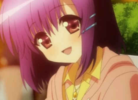  Arashiko Yuuno from the জীবন্ত MM! has purple hair!