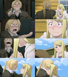 Edward proposing to Winry. Just a romantic, dorky, and sweet moment. The moment a lot of the fans were waiting for, perfect way to end the series.