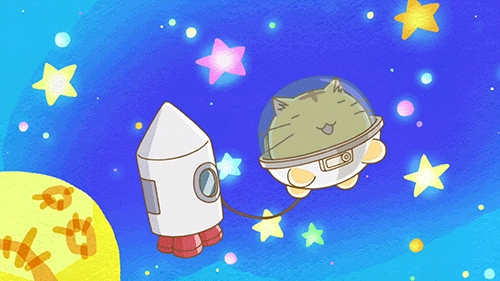  Ahahaha does the thing in this picture count? imagining what would happen if Poyo ended up in space...