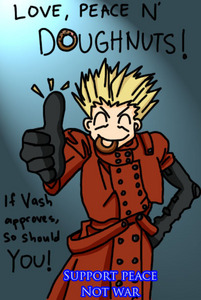  Something funny. well this is funny!..this picture of Vash and Doughnuts is funny..well maybe.