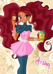 Her original name is Aisha but 4kids didn't know how to pronounce it so they gave her the name Layla. But now since 4kids isn't doing Winx Club anymore, her name is back to Aisha. Most people call her Layla because they like it more. She's my favorite Winx girl.