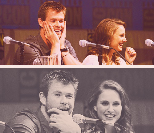  Chris worked with Natalie Portman in "Thor"