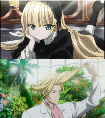  I'm not going to say they're the most beautiful, but seriously, siblings Victorica and Grevil from Gosick are among the most beautiful characters in anime. Victorica's Mehr cute, but she's also beautiful. And Grevil only looks stupid because of that hair style Victorica makes him wear.