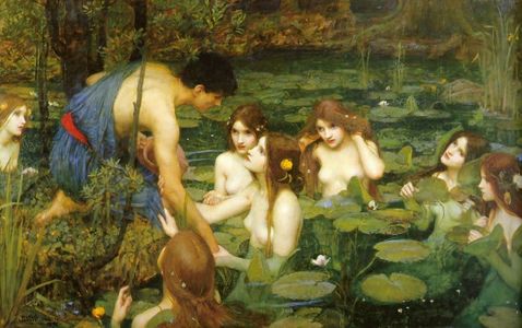 My inayopendelewa painting, "Hylas and the Nymphs," kwa my inayopendelewa painter, John William Waterhouse. I've had this background for three au four years now.