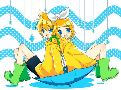  rin len, sitting under an umbrella....sitting on चोटी, शीर्ष of an umbrella....same thing really