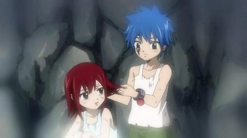Erza and Jellal...from Fairy Tail..........thay din't bear any child though ;P