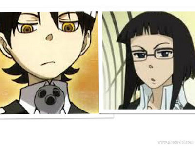  I want to know too, but one time while i was watching season 4 episode 9 of ten, there was kid and Azusa Yumi volgende to each other (without her glasses) and it struck me how similar they look. (that's just what i thought its probably not correct.) (Oh PS not exact picture i couldn't find the right one)