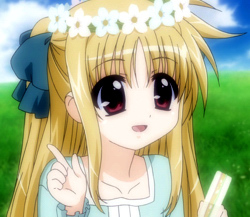  I never ilitumwa Alicia-chan from magical girl lyrical nanoha! she is really cute >3<