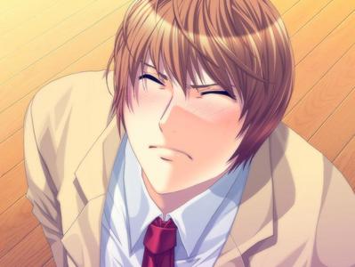 Light Yagami. Hahaha he's getting squirted in the next picture. xD 