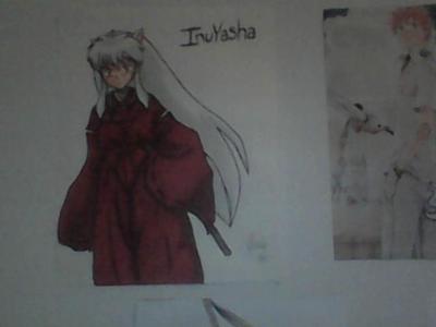  It's on my uithangbord so it's a bad pic, but here's an InuYasha I did...