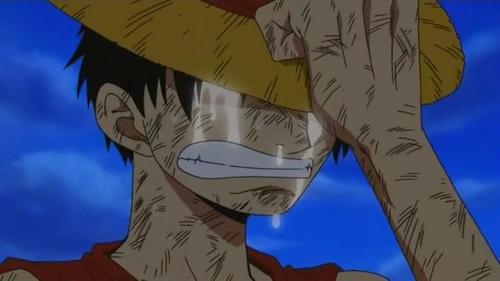  Luffy from One Piece crying