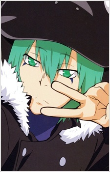  Fran from KHR! He has green hair and green eyes....