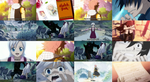  a lot of them in Fairy Tail, i just couldn't choose, so i put some together in this pic... the text isn't প্রদর্শিত হচ্ছে very well in these dimensions so i'll write what it says below. (from left to right) 1st row, 1st pic, Natsu - [i]She was always smiling, no matter what.[/i] 1st row, 3rd pic, Natsu - [i]She was smiling until the very end.[/i] 2nd row, 1st pic, Mirajane - [i]Every living thing dies sometime.[/i] 2nd row, 3rd pic, Lisanna - [i]So, let's go home, 'kay?[/i] 3rd row, 1st pic, Lisanna - [i]Elf-niichan![/i] 3rd row, 2nd pic, Natsu - [i]It's the sad times when she smiled even more![/i] 3rd row, 4th pic, Ul -[i] Give me back my daughter![/i] 4th row, 3rd pic, Natsu - [i]So long...[/i] (the last pic is a letter from Lucy's father)