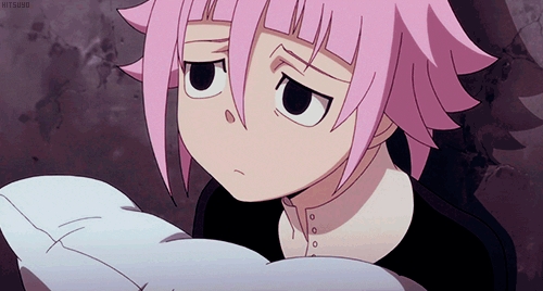  Crona he or she is very much relate-able and i feel very much for that character. I amor how the character reminds me of myself when i'm nervous. I also amor Maka Albarn and Death the kid a lot.