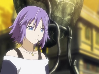  Mizore is creepy, in a way. She just appears out of nowhere, like in the bathroom atau something. Slenderman too
