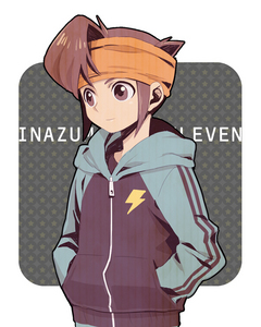 Endou Mamoru from Inazuma Eleven
he's annoying nd VERY happy-go-lucky type which is again annoying!
on the other hand, he's determined to achieve his goals and well often does :P (oh nd looks cute in this pic :P)