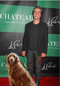 I created this.
Matthew with a Golden Retriever. :)