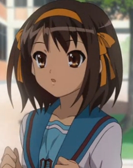  Not sure if I could squeal but if I could it would be due to this picture of Haru-chan from The Melancholy of Haruhi Suzumiya!